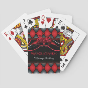 Cartes de jeu de partie de mascarade