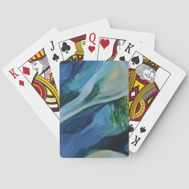 Cartes de Jeu de Peinture Abstraite Delta Bleu, Ve (dos)