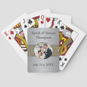 Cartes de jeu de photo de célébration de mariage