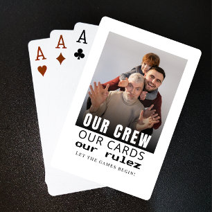 Cartes de jeu de photos personnalisées drôles pour