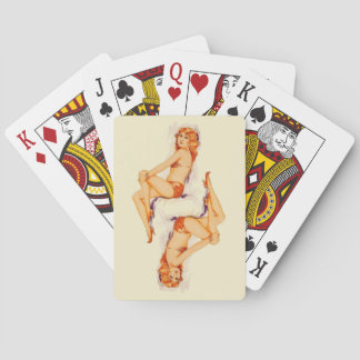 Cartes de jeu de pin-up de fille