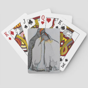 Cartes de jeu de pingouin, cartes de conception de