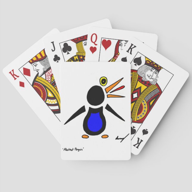 Cartes de jeu de pingouins Abstraites (dos)