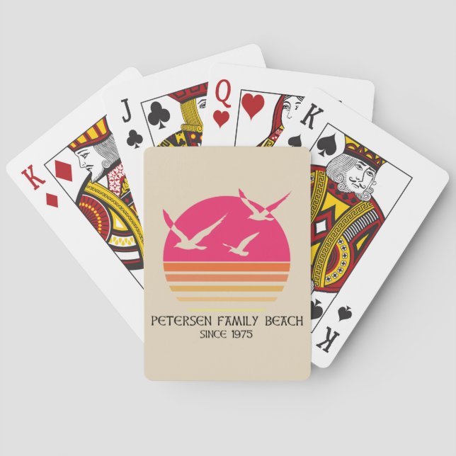 Cartes de jeu de plage de la famille Petersen (dos)