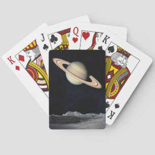 Cartes de jeu de planète de Saturn de l'espace de