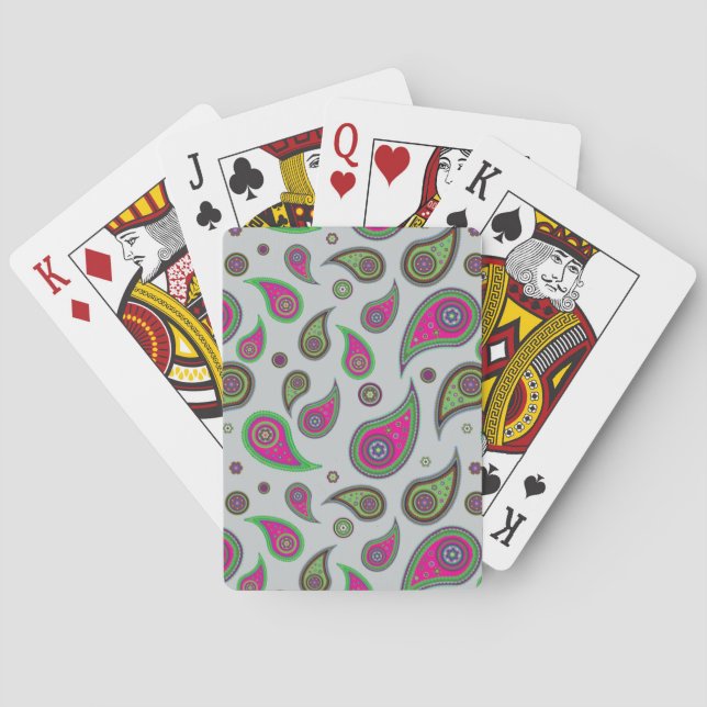 Cartes de jeu de poker Paisley Design (dos)