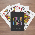 Cartes de jeu de poker personnalisées Logo de l'en<br><div class="desc">Personnalisez ces cartes en ligne avec le logo de votre entreprise et le texte personnalisé. Le texte peut être un nom, un slogan d'entreprise, une adresse de site Web, un gestionnaire de médias sociaux ou tout autre texte personnalisé. Il s'agit d'un jeu de cartes de poker de taille standard (2,...</div>