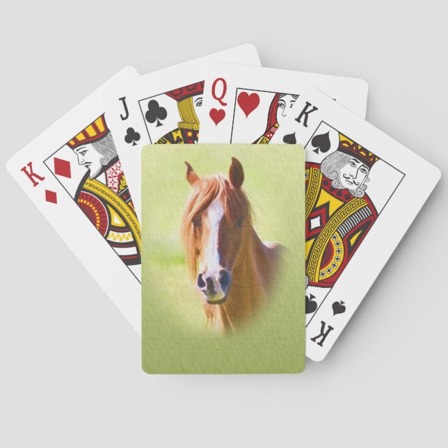 Cartes de jeu de portrait de cheval (dos)