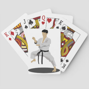 Cartes de jeu de pose de karaté
