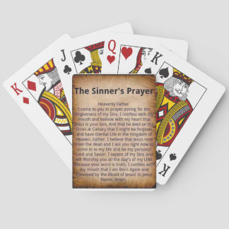 Cartes de jeu de prières de Sinner
