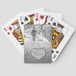 Cartes de jeu de proposition de mariage
