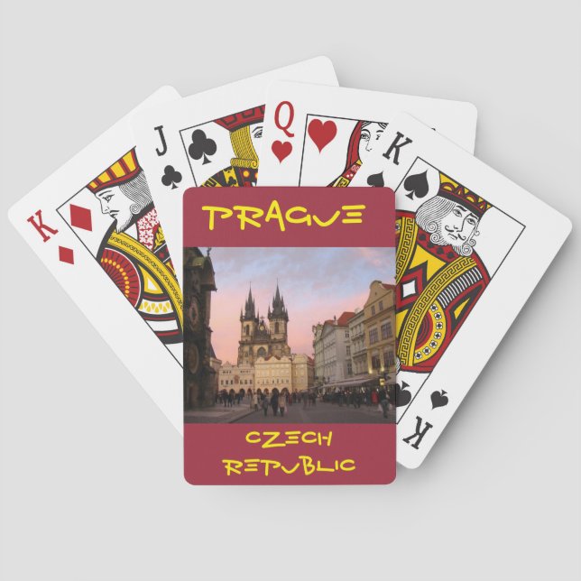 Cartes de jeu de République Tchèque de Prague (dos)
