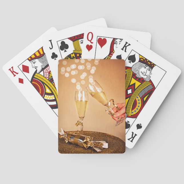 Cartes de jeu de réveillon de la Saint Sylvestre (dos)