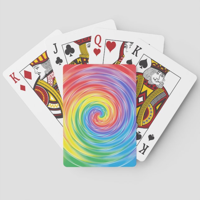 Cartes de jeu de rotation d'arc-en-ciel (dos)