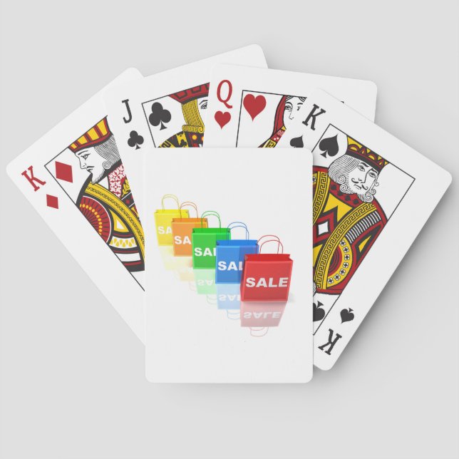 Cartes de jeu de sacs à provisions de vente (dos)