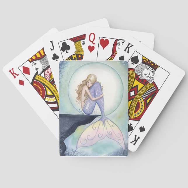 Cartes de jeu de sirène de Camille Grimshaw au (dos)