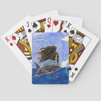 Cartes de jeu de sirène et d'océan