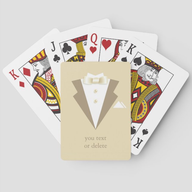 Cartes de jeu de smoking de costume de marié (dos)