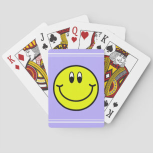 Cartes de jeu de sourire heureuses d'Emoji de