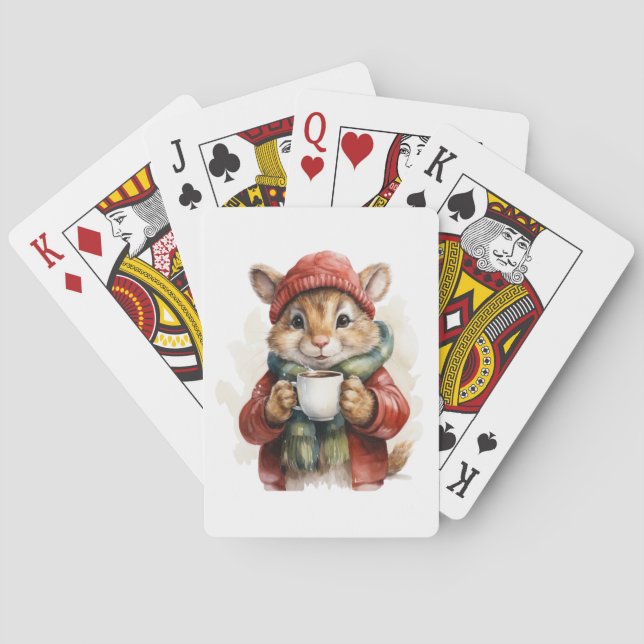 Cartes de jeu de souris hivernales (dos)