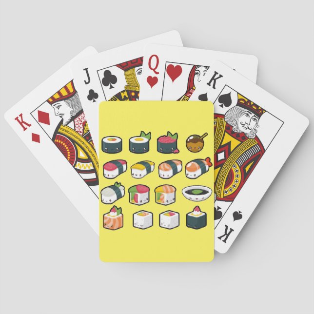 Cartes de jeu de sushi (dos)