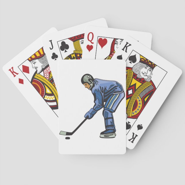Cartes de jeu de temps de hockey sur glace (dos)