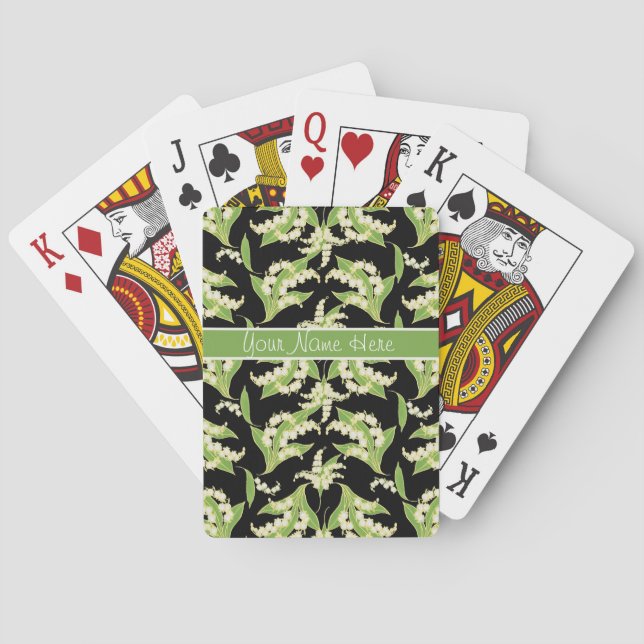 Cartes de jeu de tisonnier : Lis de la vallée, (dos)
