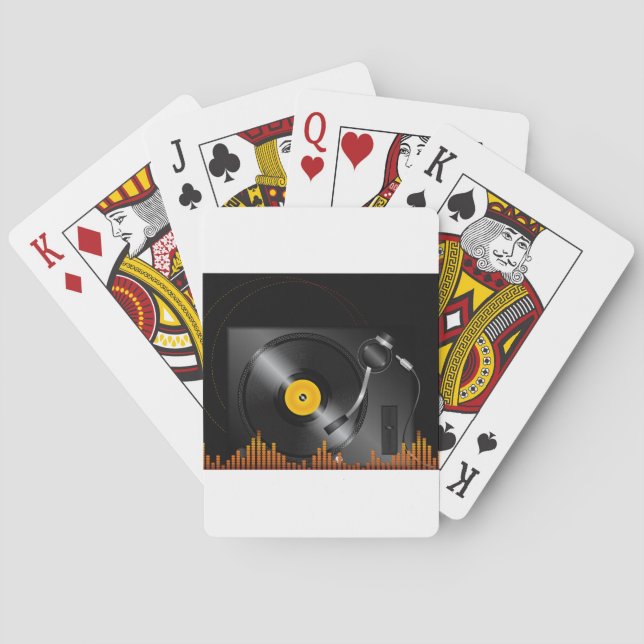 Cartes de jeu de Tourne-disque (dos)