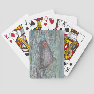 Cartes de jeu de truite arc-en-ciel