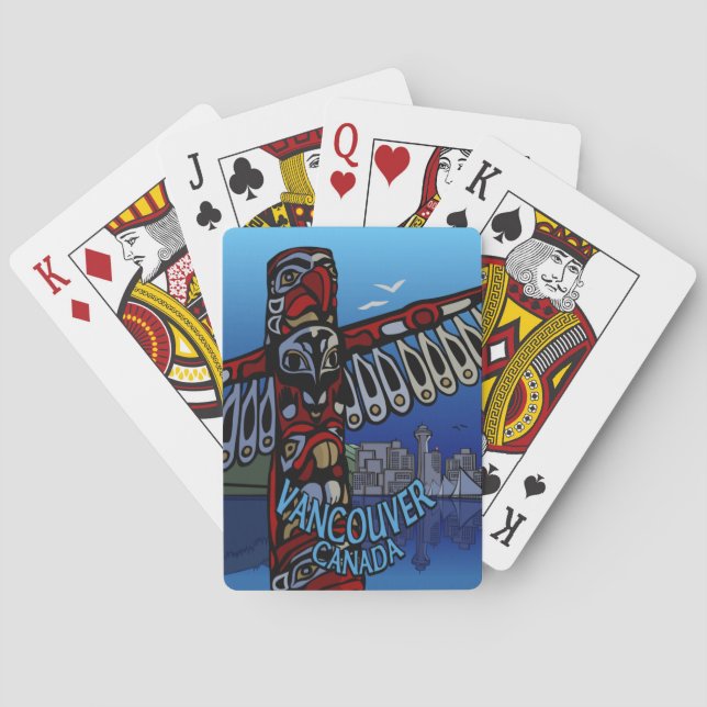 Cartes de jeu de Vancouver Cartes de totem (dos)