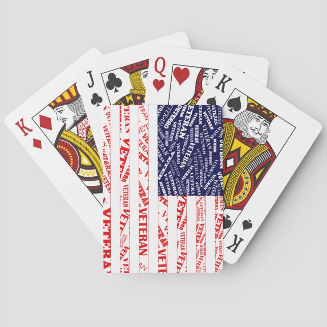 Cartes de jeu de vétéran des Etats-Unis (dos)