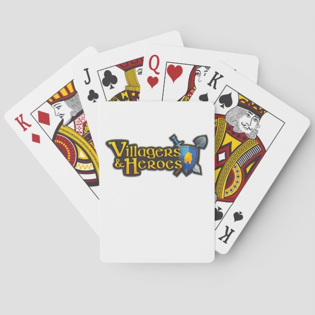 Cartes de jeu de villageois et de héros (dos)