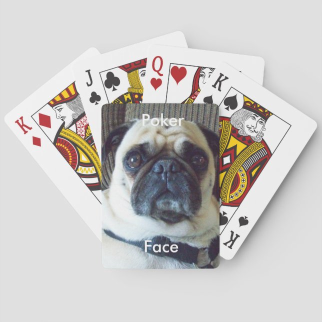 Cartes de jeu de "visage de tisonnier" de yogi (dos)