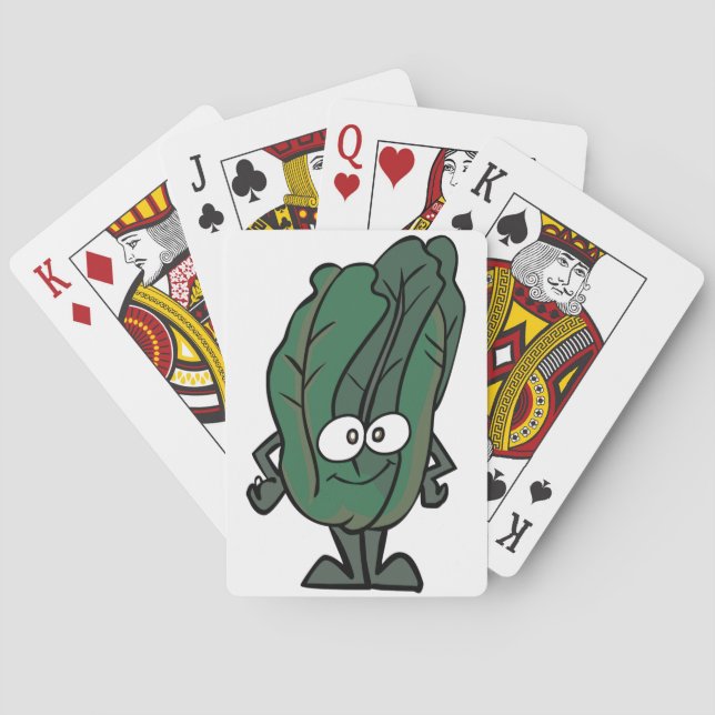 Cartes de jeu de visage d'épinards (dos)