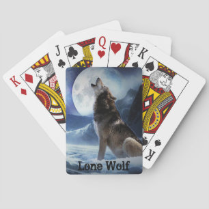 Cartes de jeu de Wolf-Poker solitaire