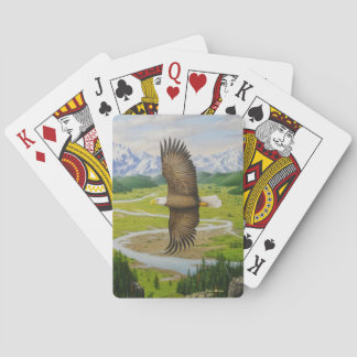 Cartes de jeu d'Eagle chauve