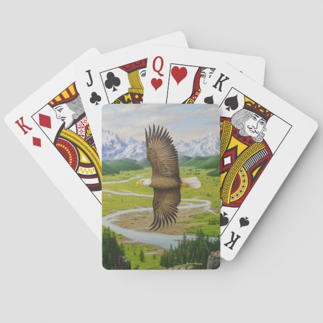 Cartes de jeu d'Eagle chauve (dos)