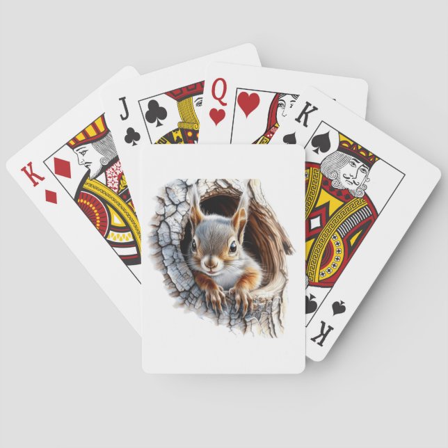 Cartes de jeu d'écureuils (dos)