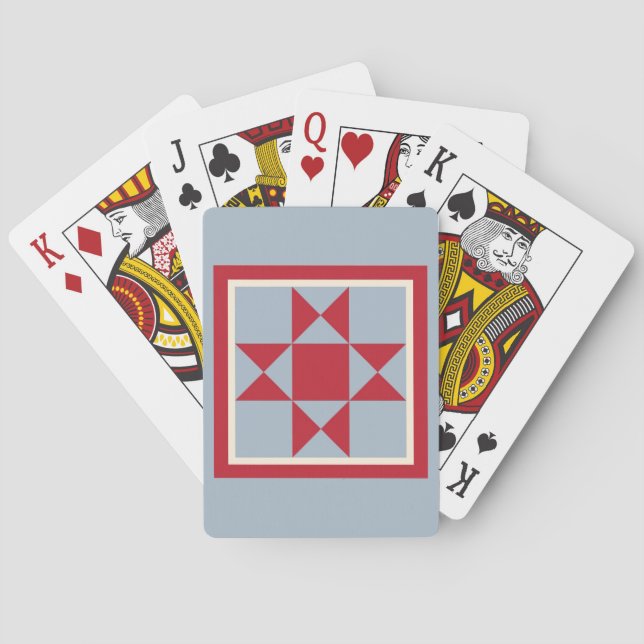 Cartes de jeu d'édredon - l'étoile de l'Ohio (dos)