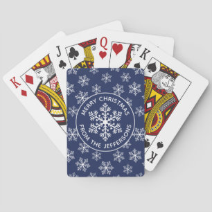 Cartes de jeu des flocs à neige de la Marine