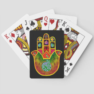 Cartes de jeu d'heure-milliampère Jongg Hamsa