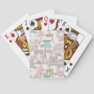 Cartes de jeu d'icônes de Paris