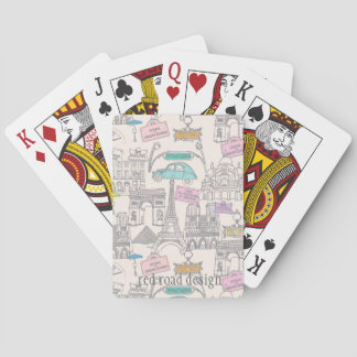 Cartes de jeu d'icônes de Paris