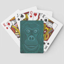 Cartes de jeu d'orang-outan de Forest Green