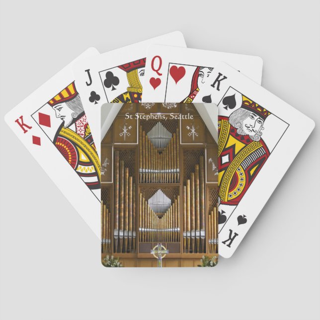 Cartes de jeu d'organe de tuyau de Seattle (dos)