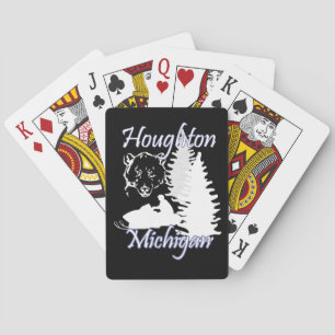 Cartes de jeu d'ours de Snowmobile de Houghton