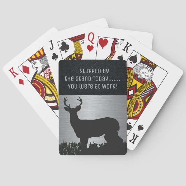 Cartes de jeu drôles de mâle de chasse de cerfs (dos)