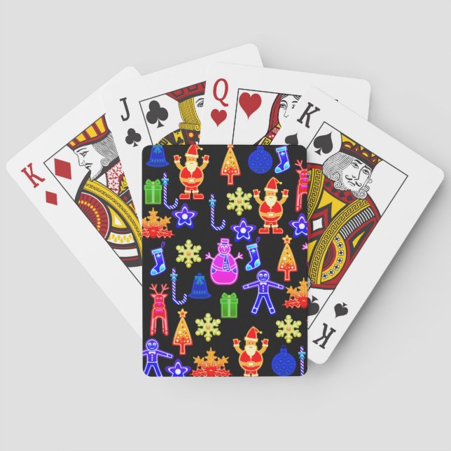Cartes de jeu drôles de Noël (dos)