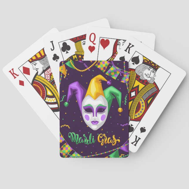Cartes de jeu du Carnaval de Mardi Gras (dos)