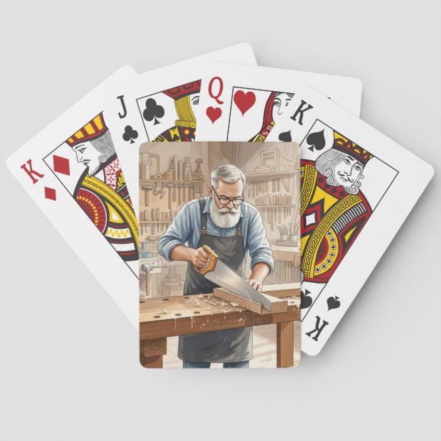 Cartes de jeu du charpentier (dos)